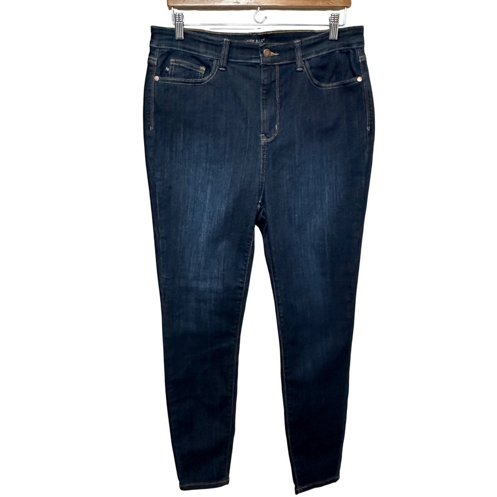 Judy Blue Skinny Fit Dark Wash Ankle Jeans High Rise Stretch‎ Womens 32X28